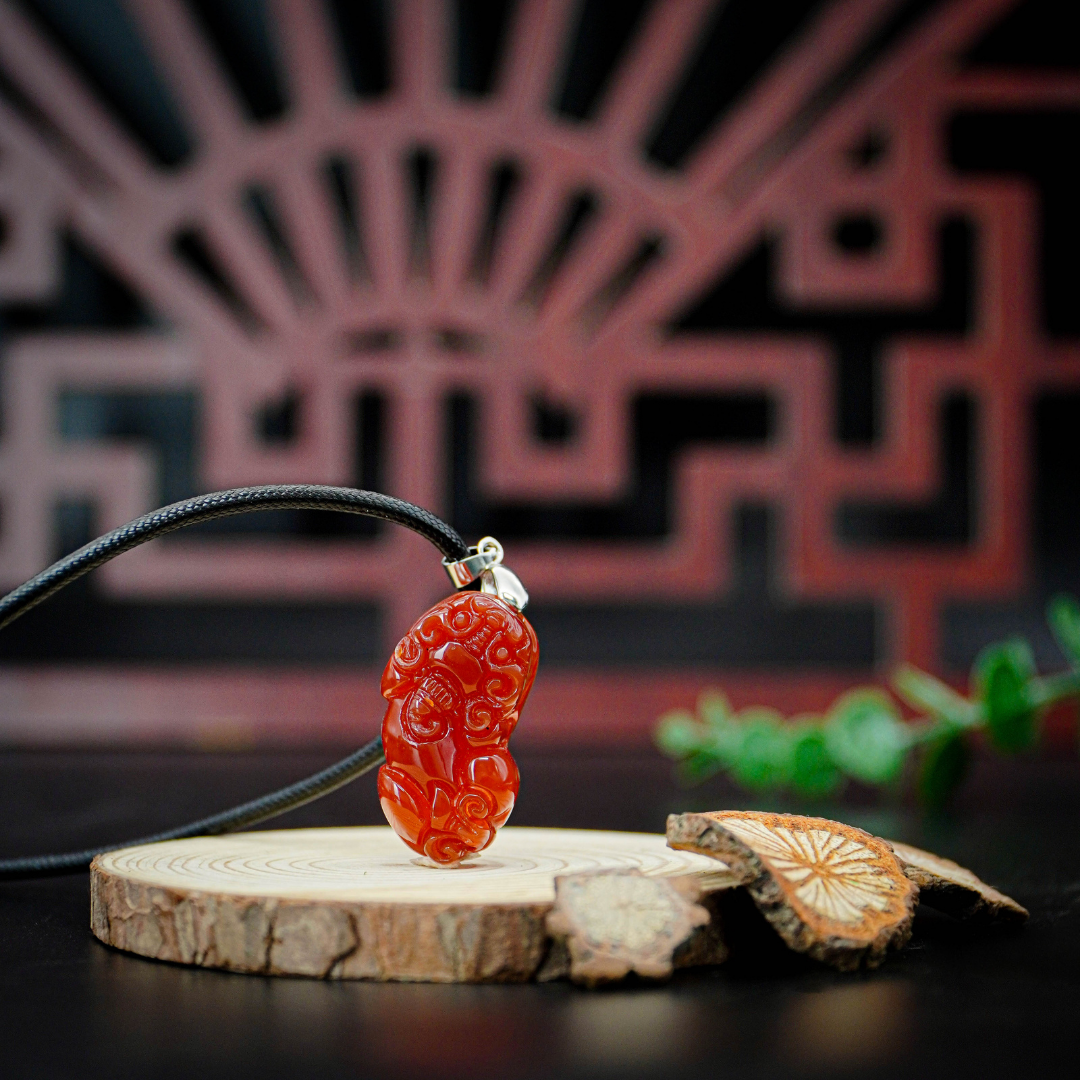 Aura Havenly "Courage and Fortune Energy" Red Pixiu Necklace