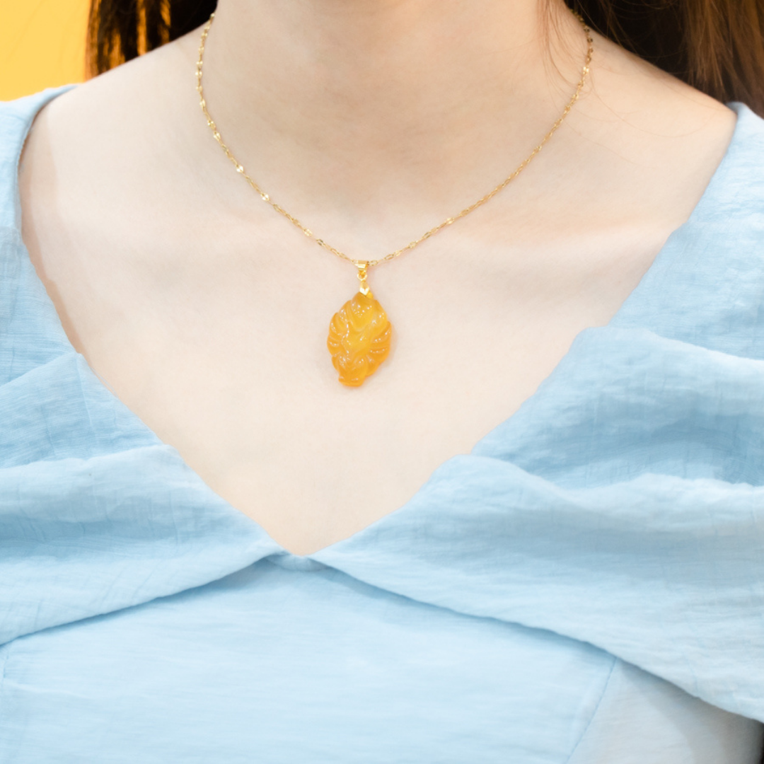 Aura Havenly "Wealth and Radiance Energy" Golden Fox Queen Necklace