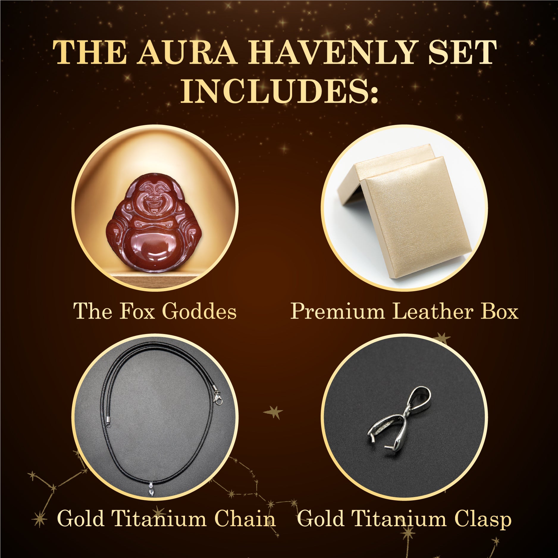 Aura Havenly "Happiness and Vitality Energy" Red Laughing Buddha Necklace