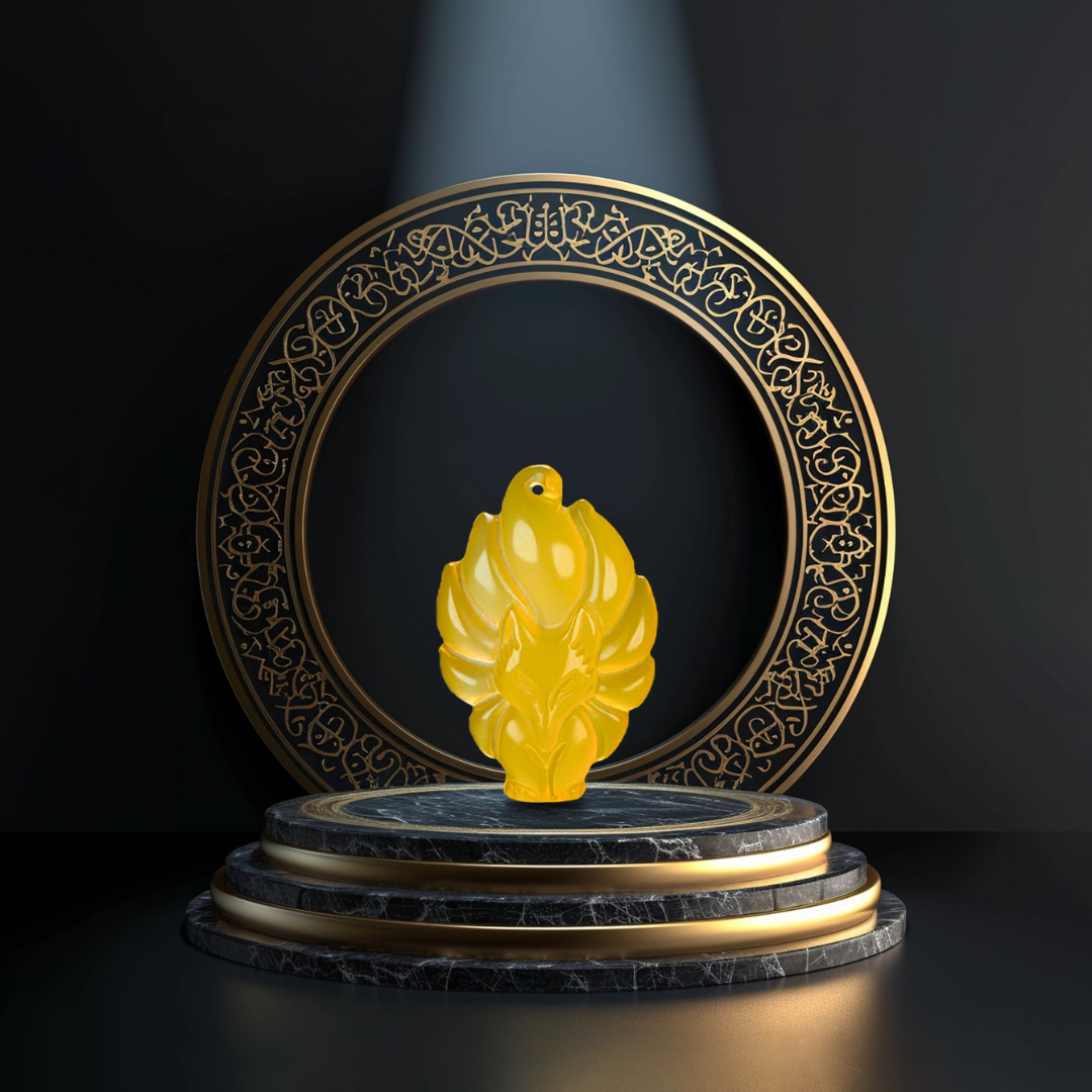 Aura Havenly "Wealth and Radiance Energy" Golden Fox Queen Necklace