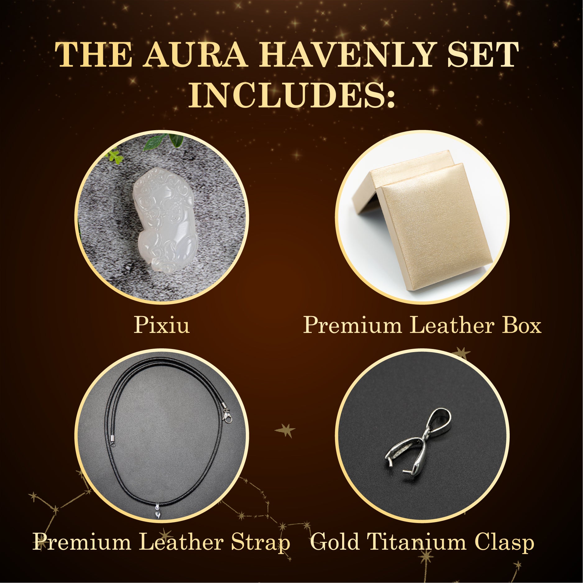 Aura Havenly "Clarity and Protection Energy" White Pixiu Necklace